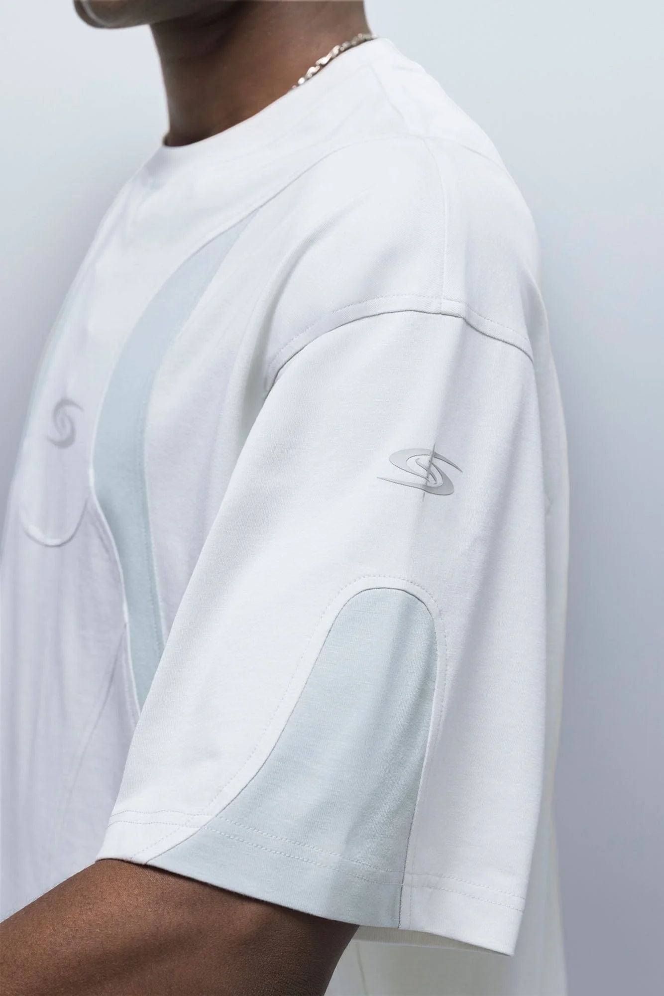 XIPHEVIL Curve Spliced Quick-Dry Sorona T-Shirt Ice