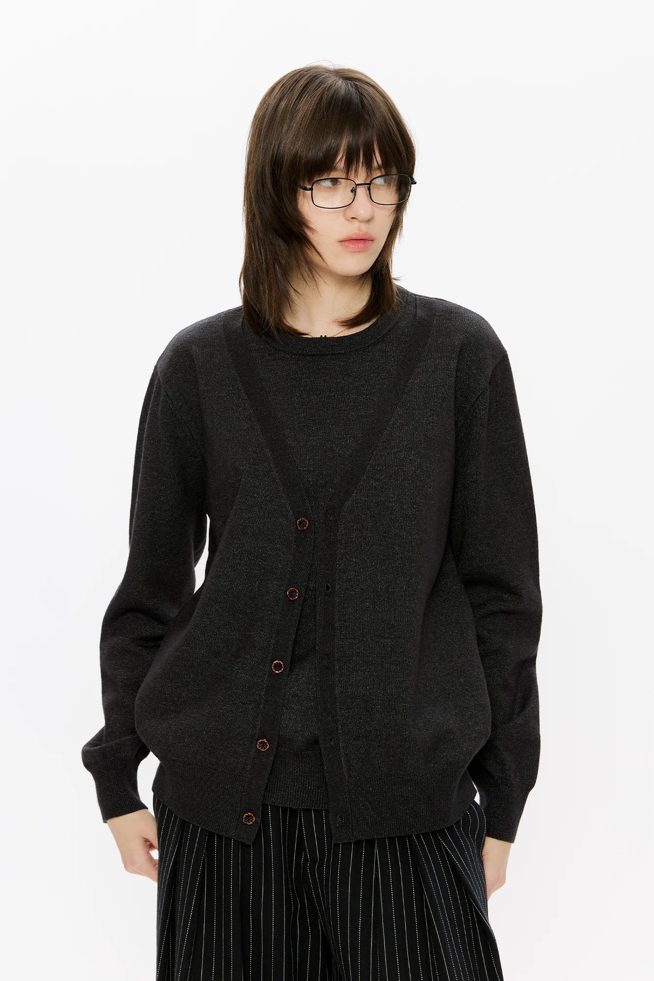 KREATE Essential Double-Layer Knit Cardigan