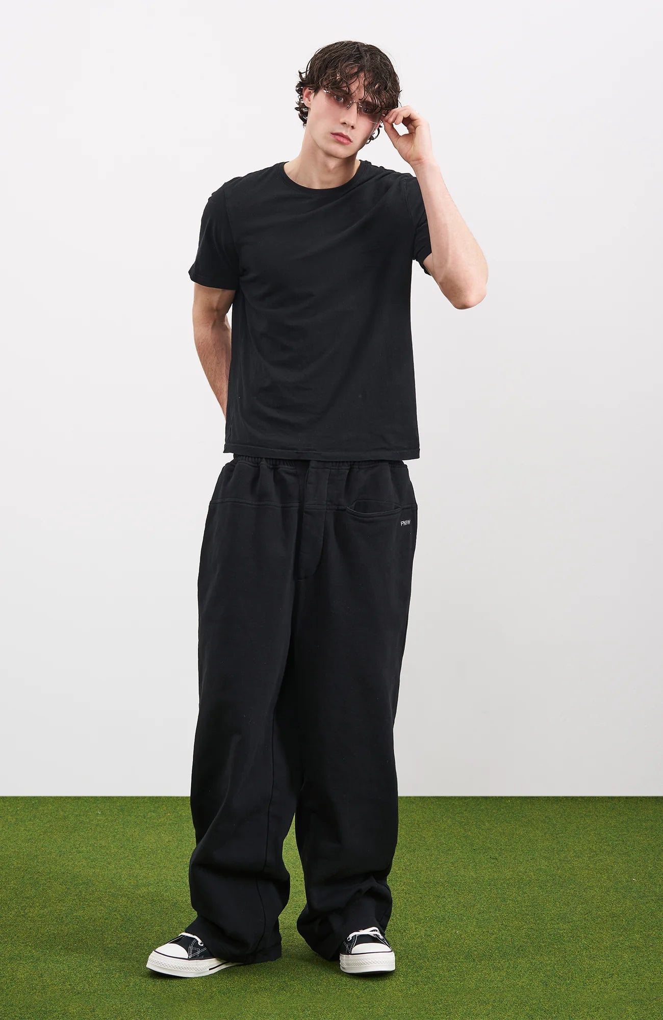 PMW Oversized Curved Wide-Leg Sweatpants