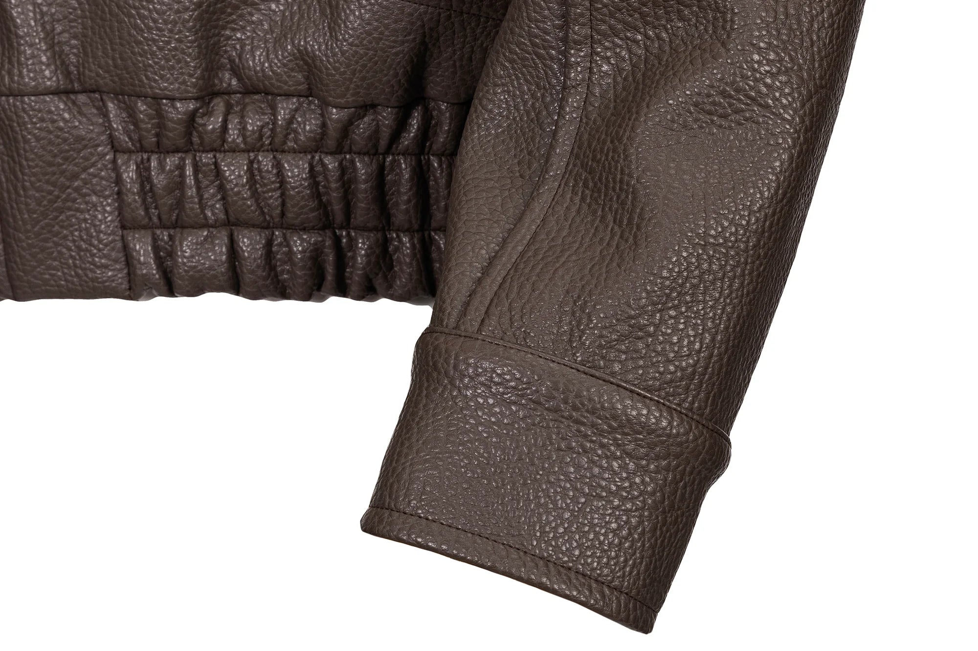 CATSSTAC Paneled Grain PU Utility Jacket