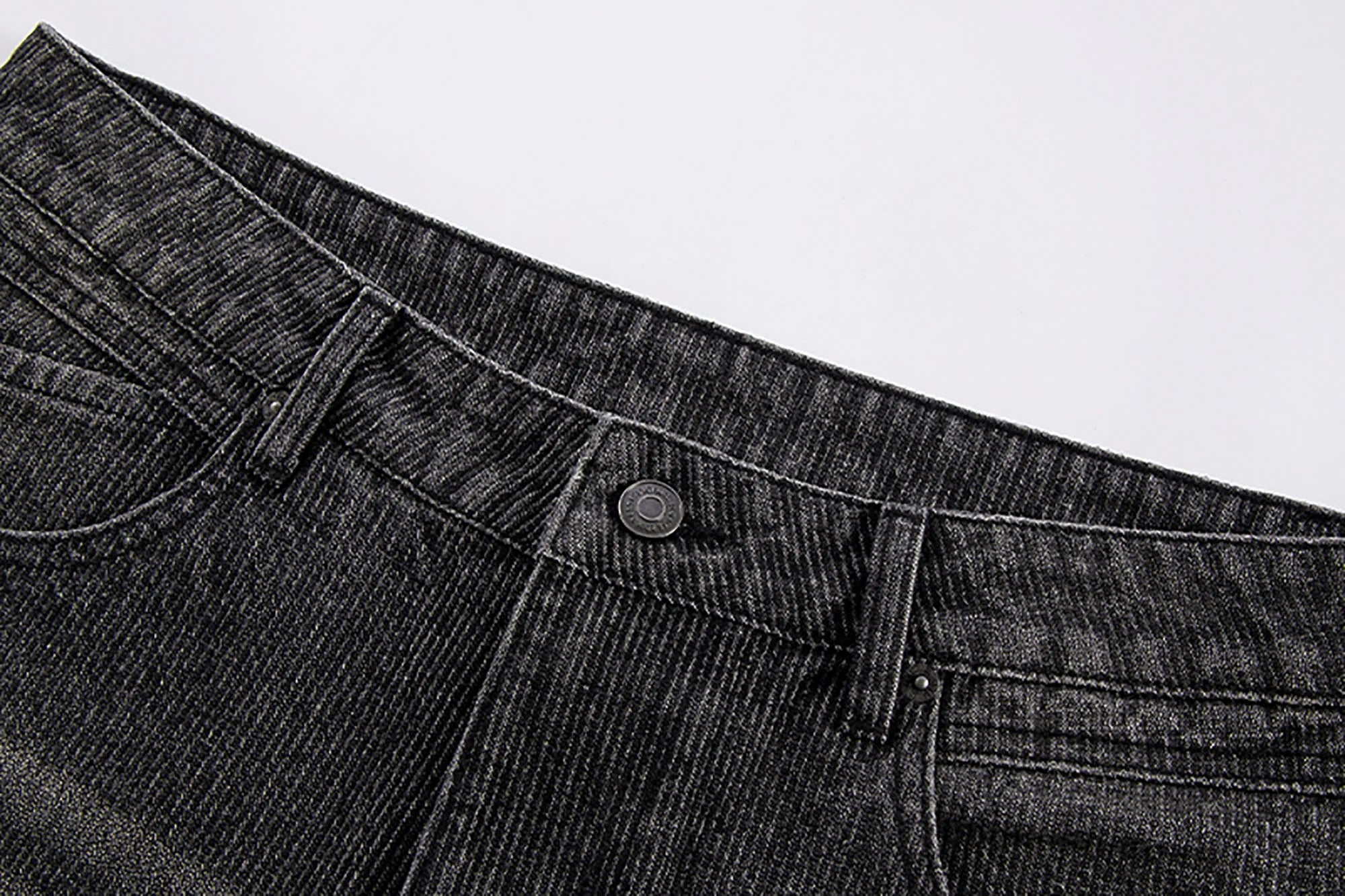 F2CE Retro Corduroy Logo Embroidery Straight-Leg Jeans
