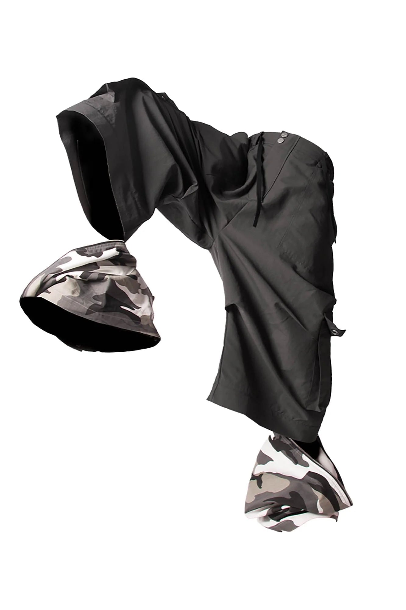 RELABEL Multi-Way Convertible Camo-Leg Cargo Pants