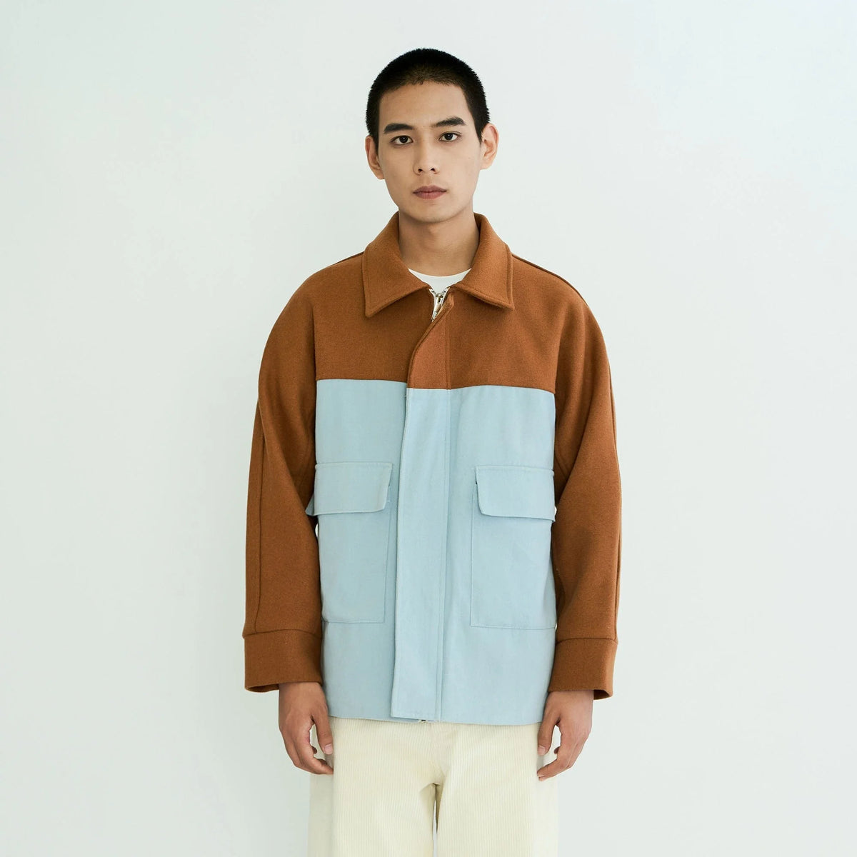 WIID Contrast Panel Wool-Blend Jacket