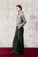 ALVNG AR ANTS Slanted Rivet-Paneled Jeans
