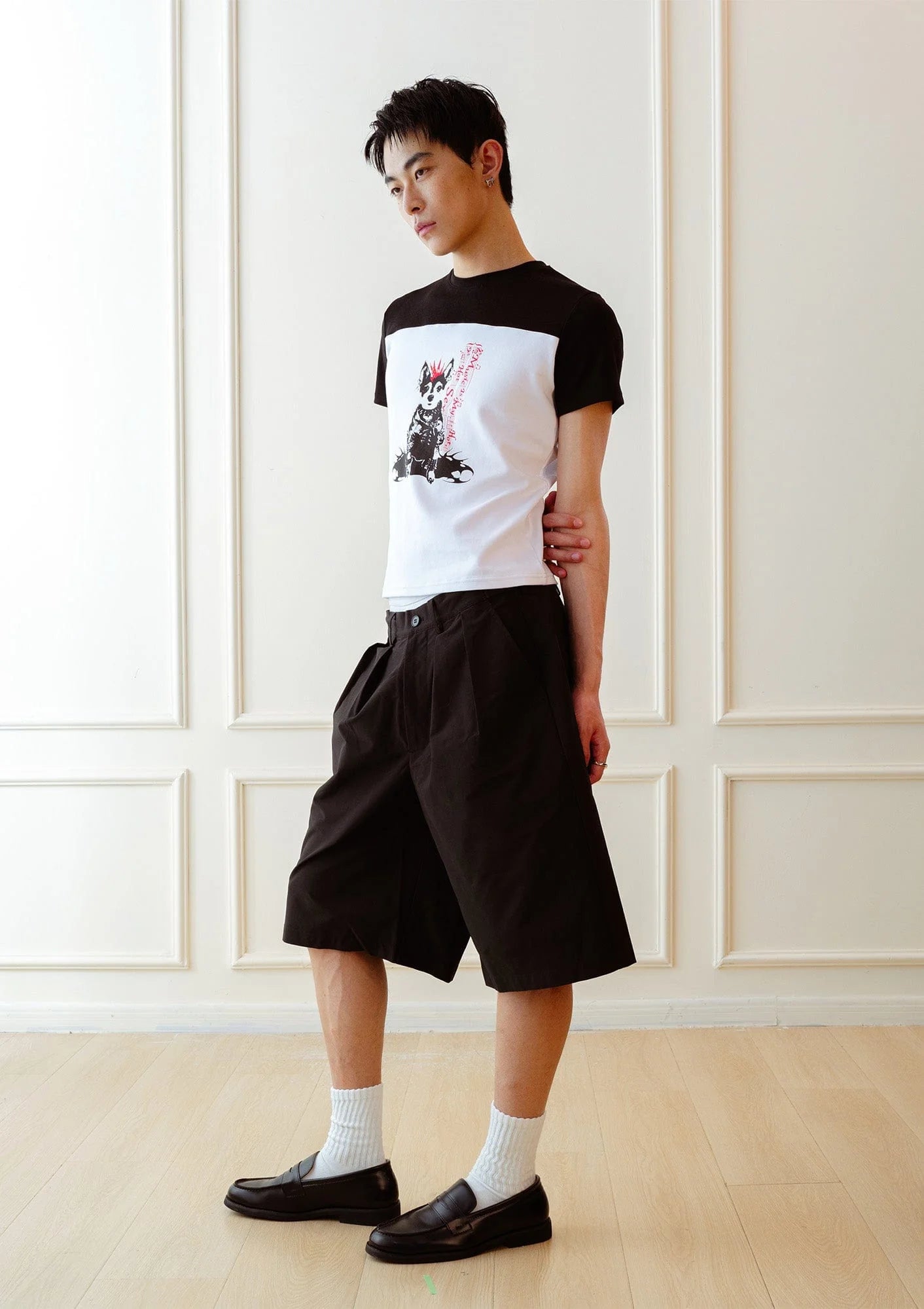 KADAKADA Punk Pup Graphic Spliced T-Shirt