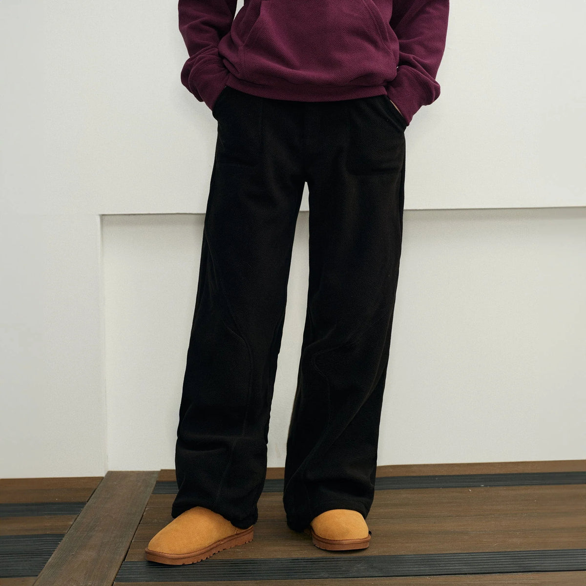 KREATE Curved Seam Thermal Wide-Leg Pants