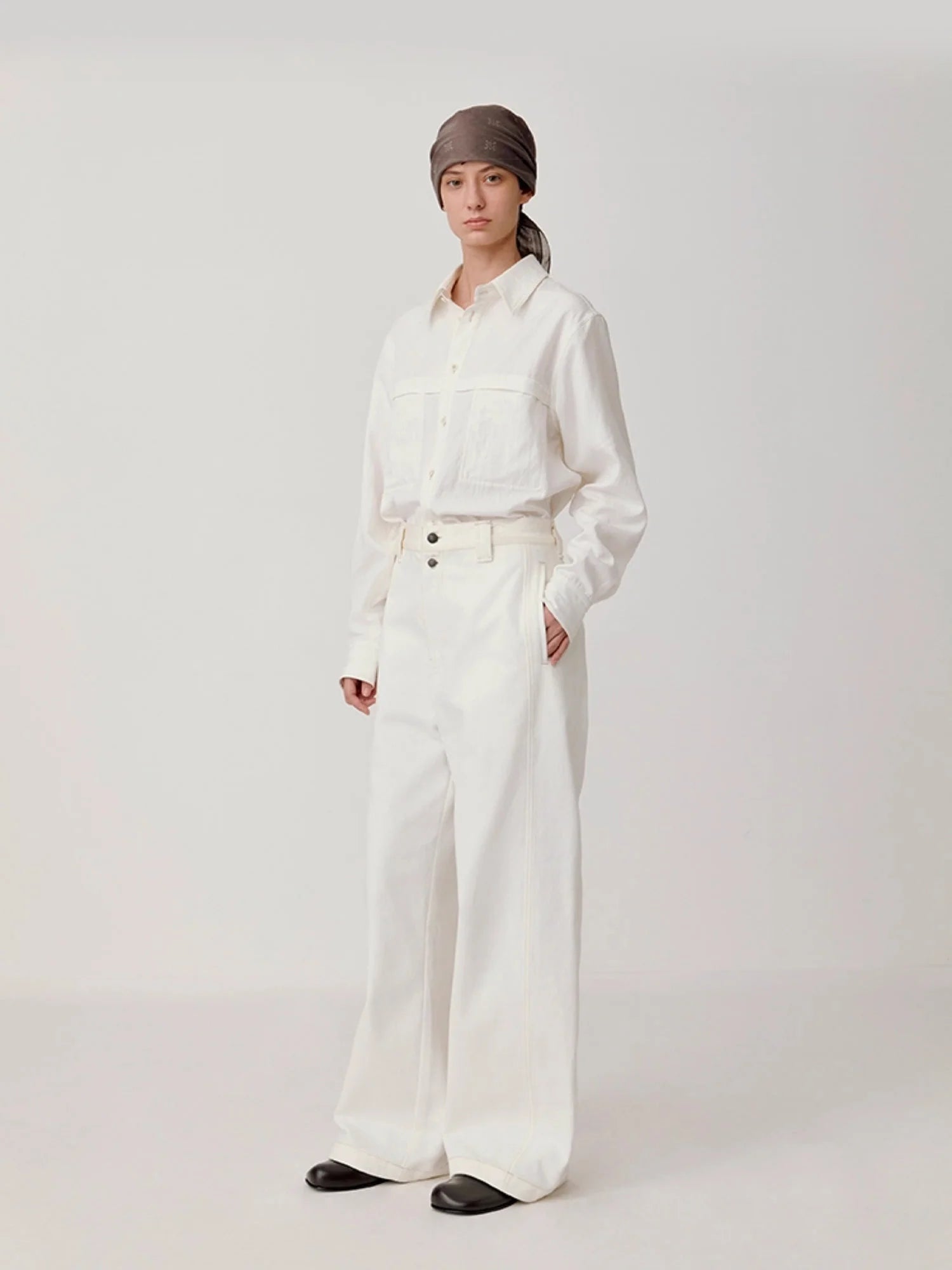 OPICLOTH Minimal Stitch Tencel-Blend Shirt
