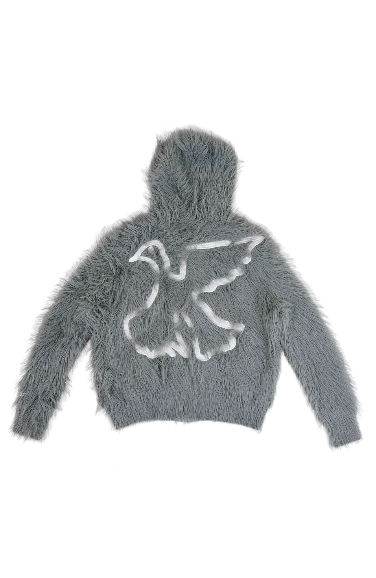VINKID Dove Patch Mohair Zip-Up Hoodie