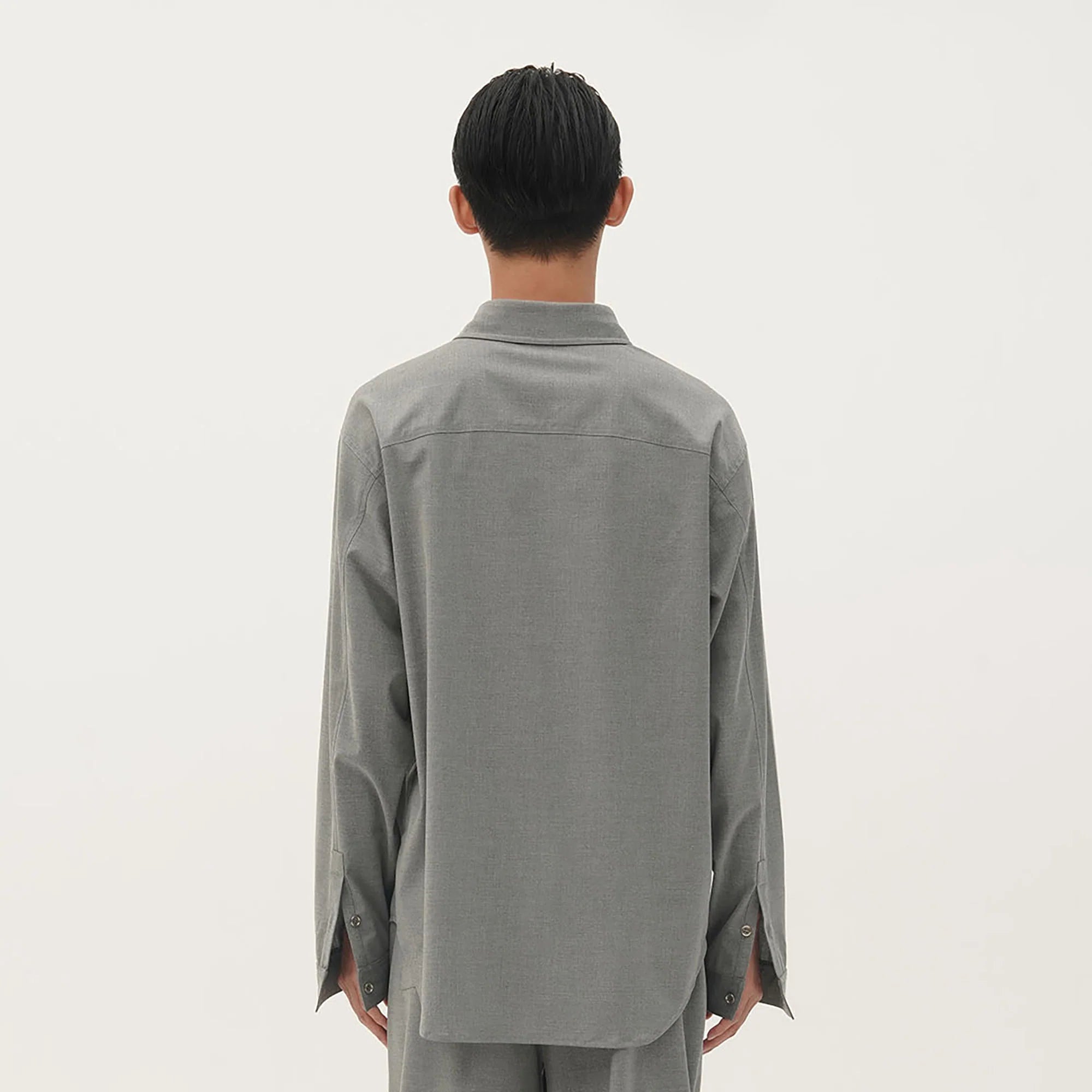 ORAL UTOPIA Spiral Embellished Wool-Blend Shirt