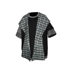 RELABEL Contrast Layered Detachable Hood T-Shirt