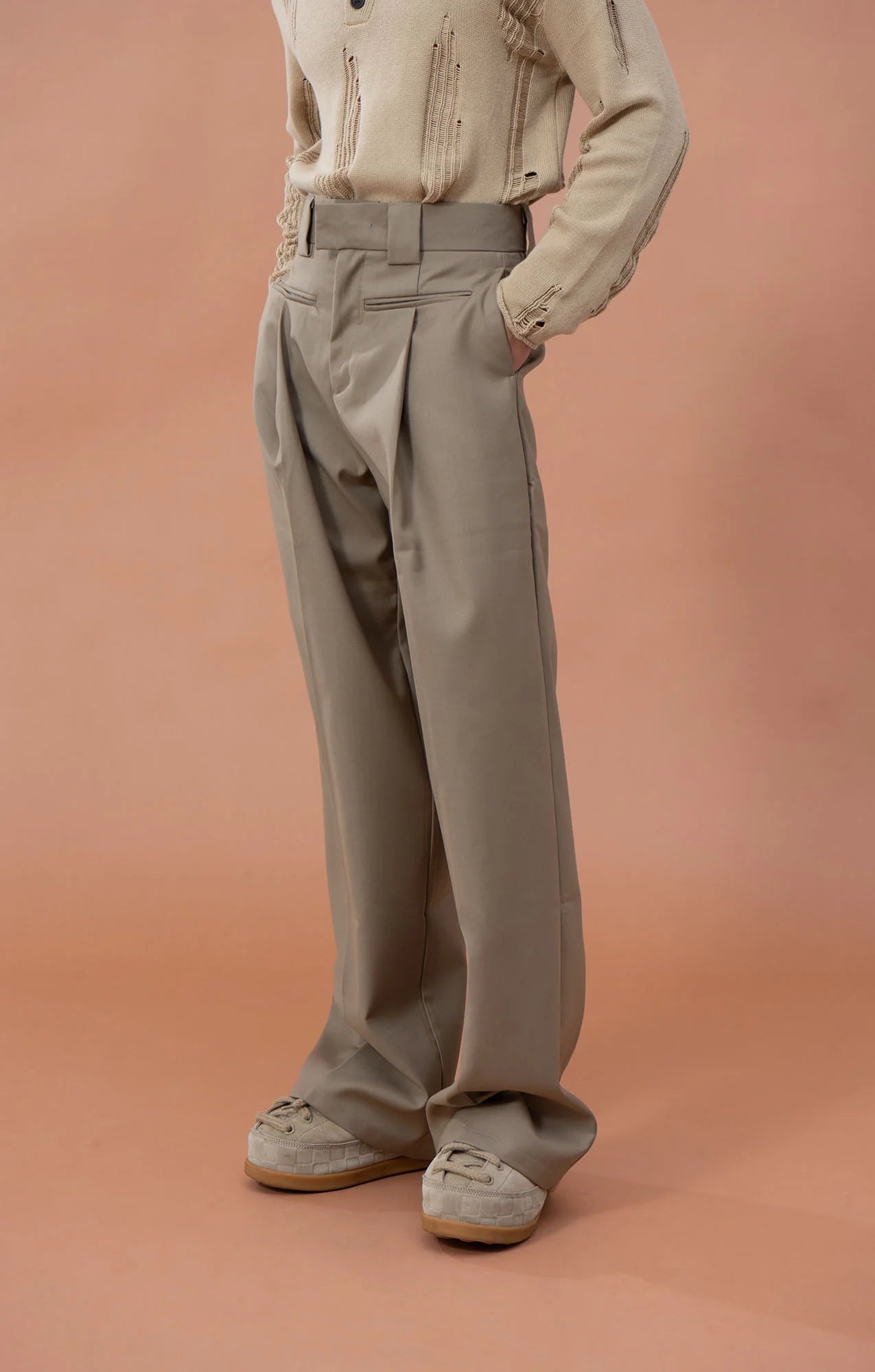 CLP Classic High-Waist Straight-Leg Pants