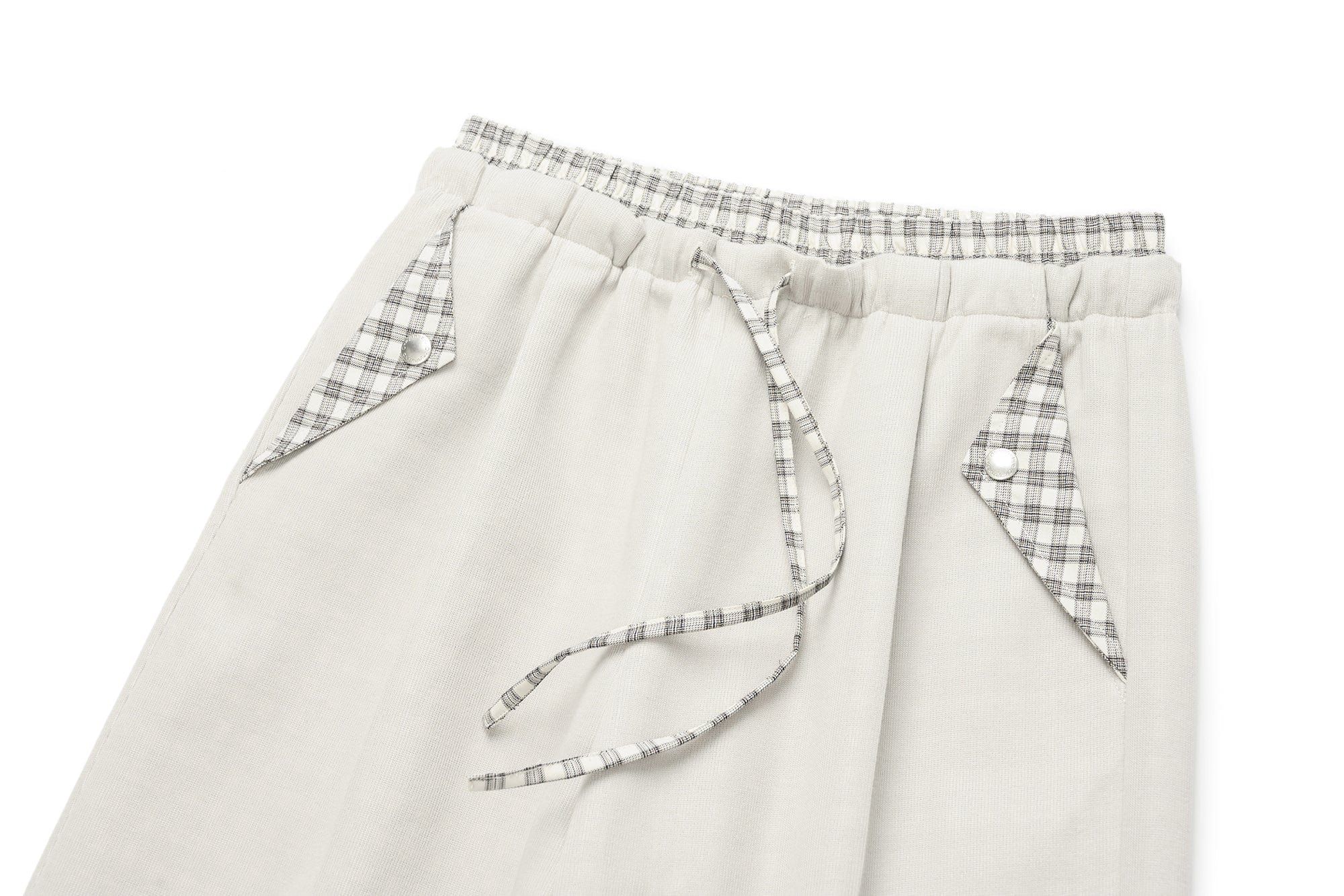 OKAYTHXBYE Plaid Layered Waist Drawstring Sweatpants