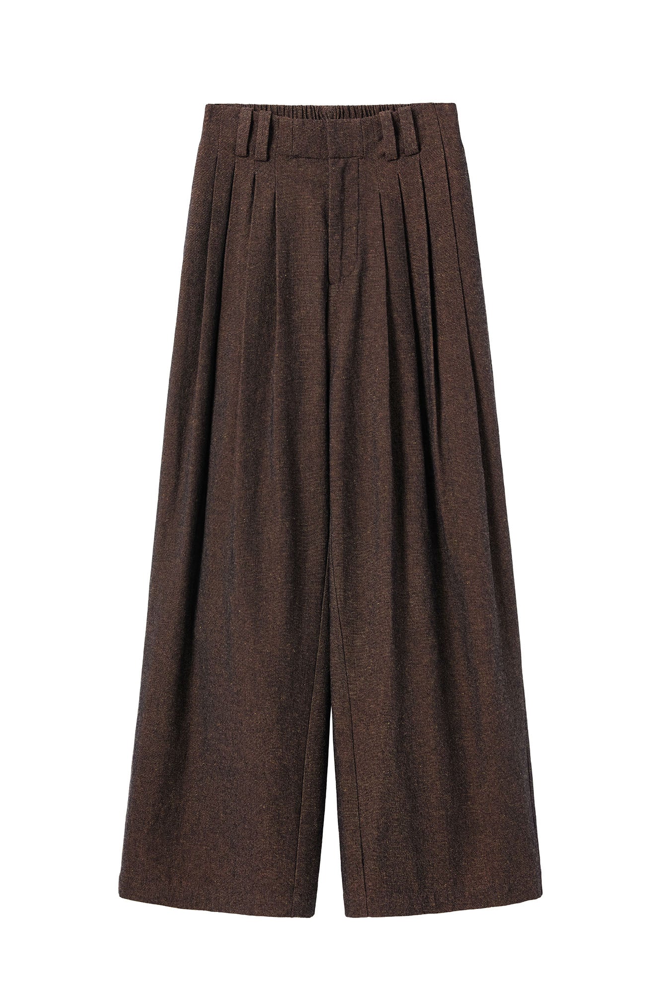ALVNG AR ANTS Essential Pleats Linen-Blend Wide-Leg Pants