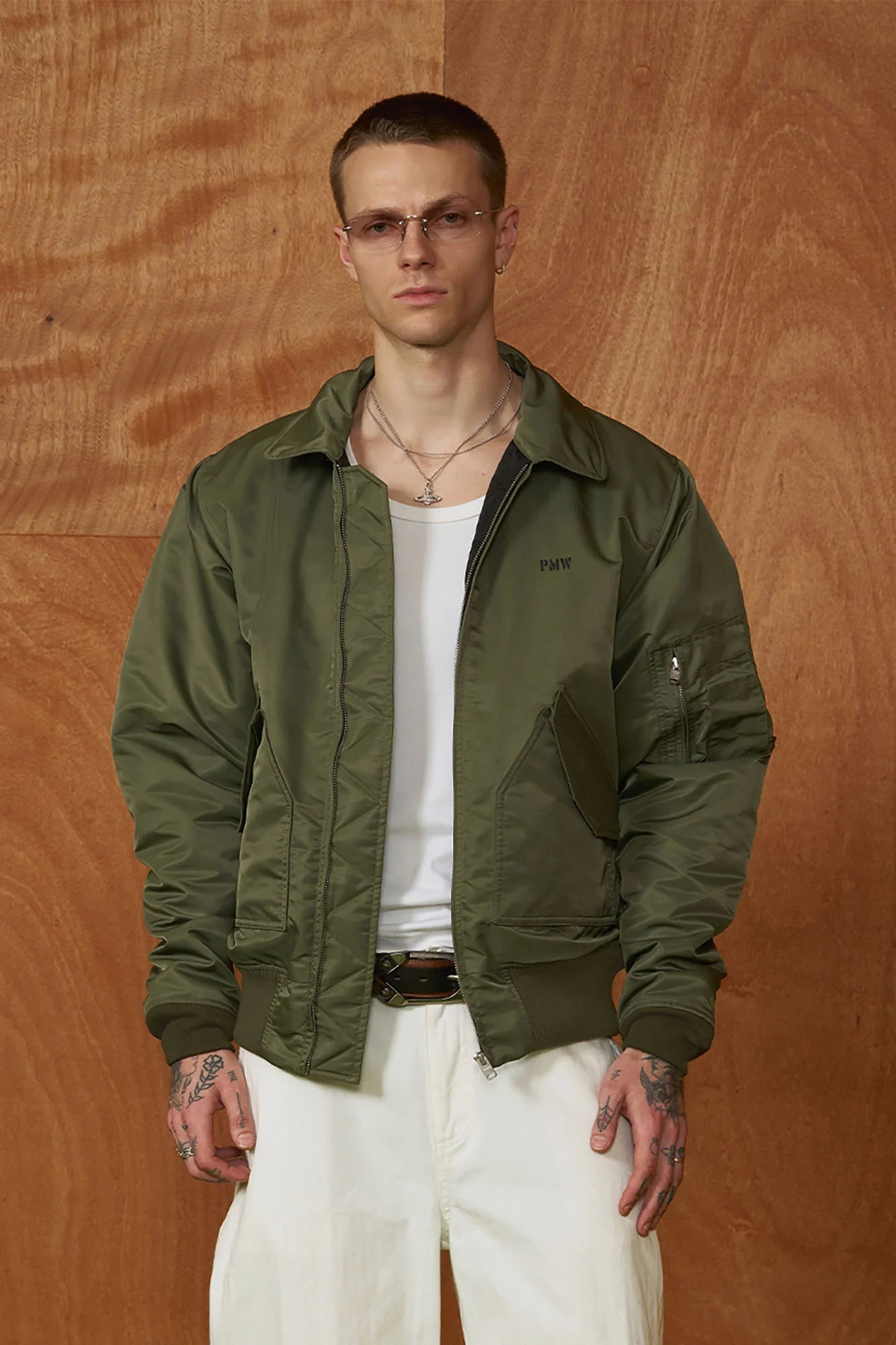 PMW Classic Ruched Insulated Bomber Jacket