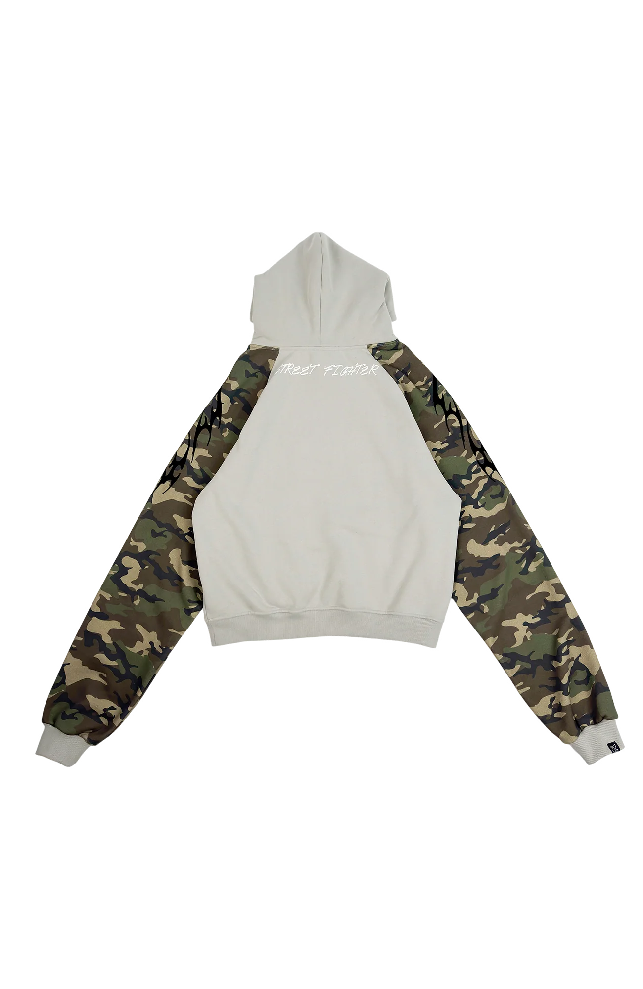 VINKID Embroidered Camo Raglan Panel Hoodie