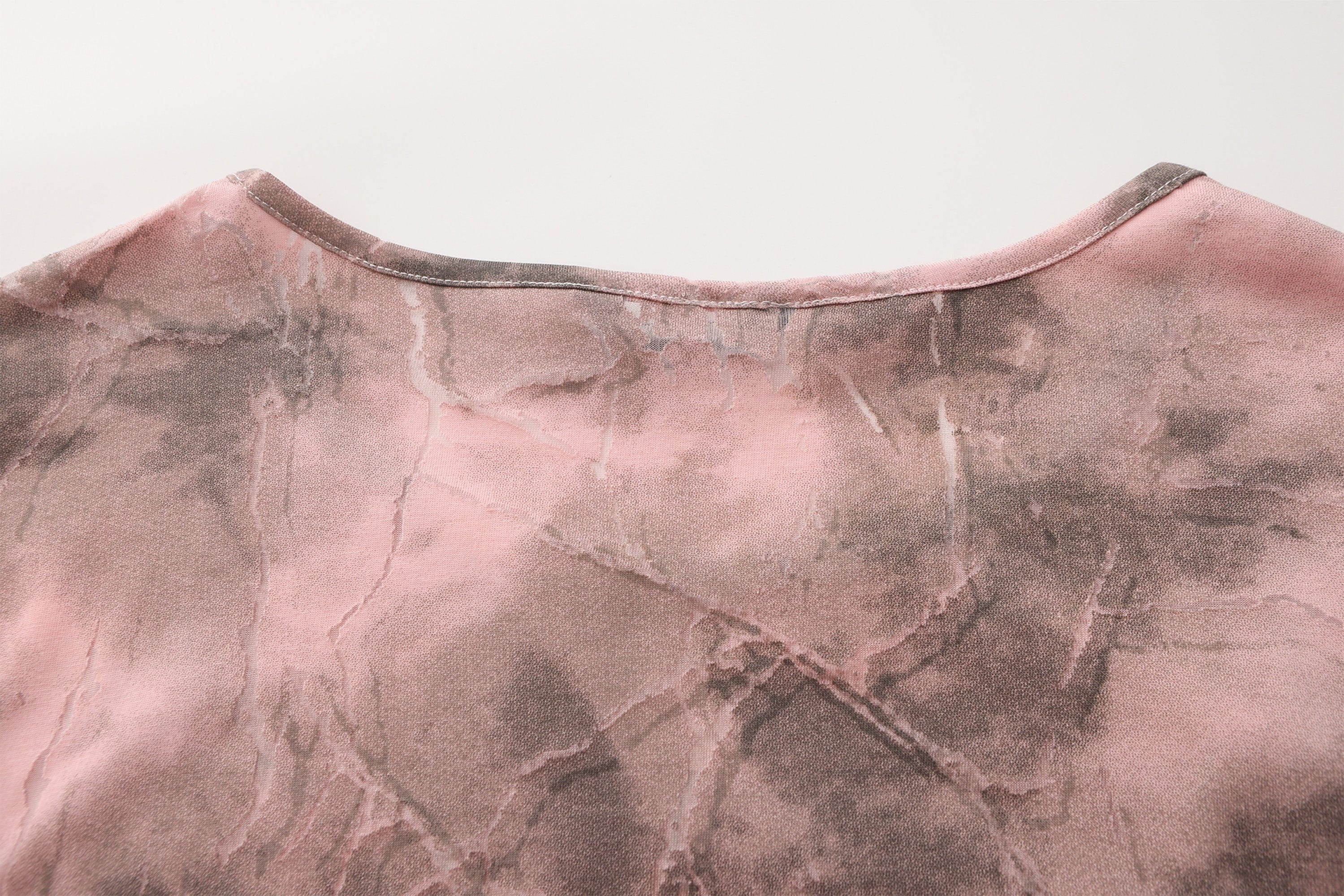 VANN VALRENCE Distressed Tie-Dye Oversized T-Shirt