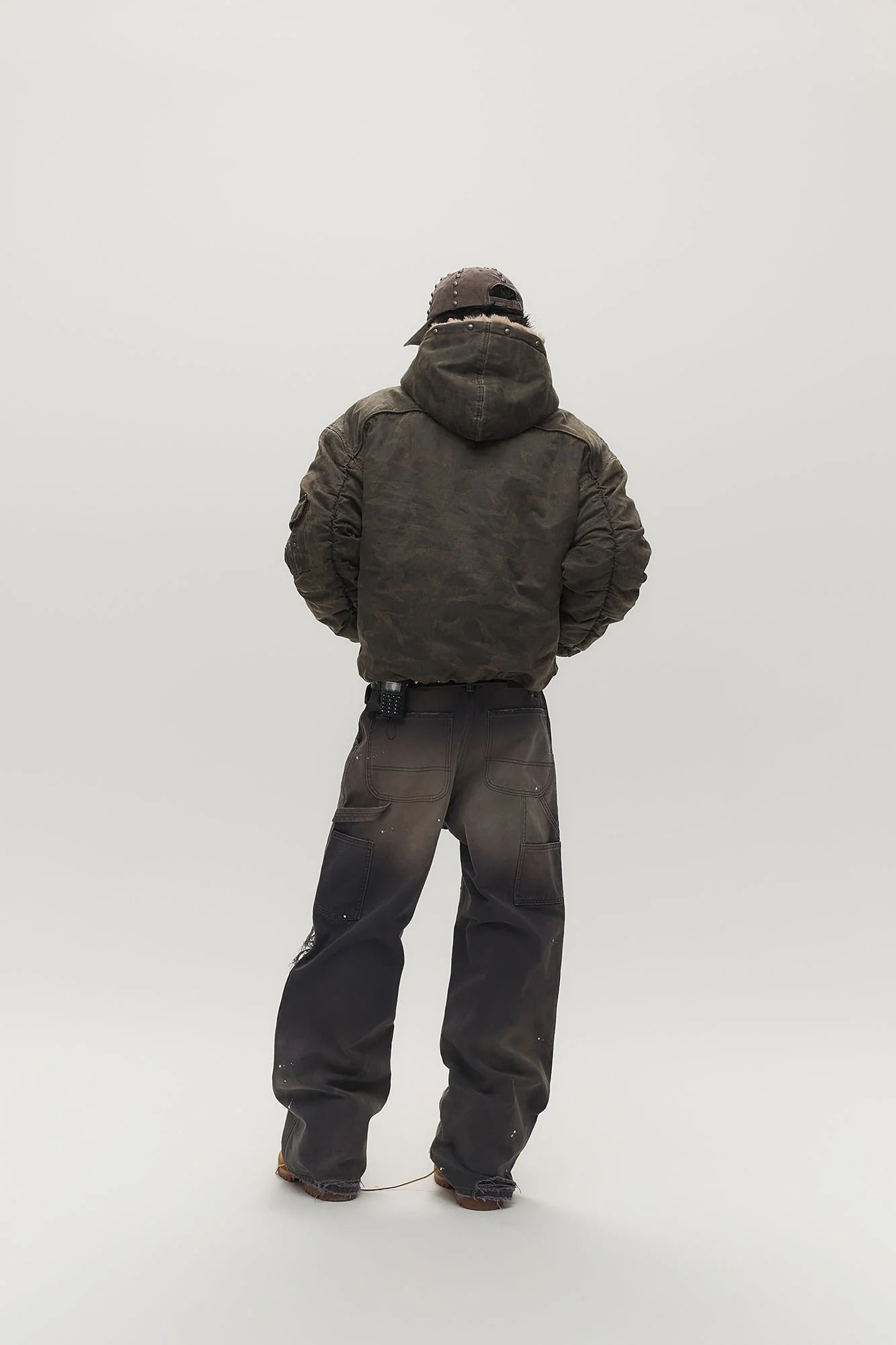 SAVAGEGROWTHWORLD Camo Faux Fur Lining Bomber Jacket
