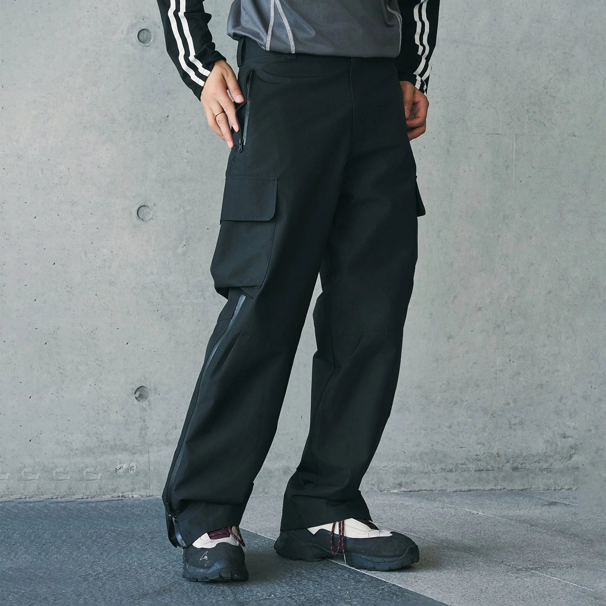ENSHADOWER Waterproof Pleated Spliced Multi-pocket Pants