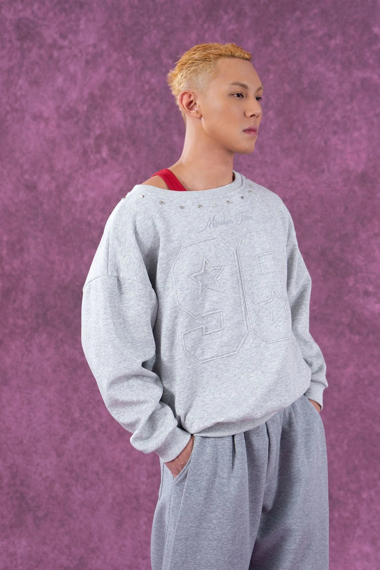 CLP No.96 Patch Studded Sweatshirt