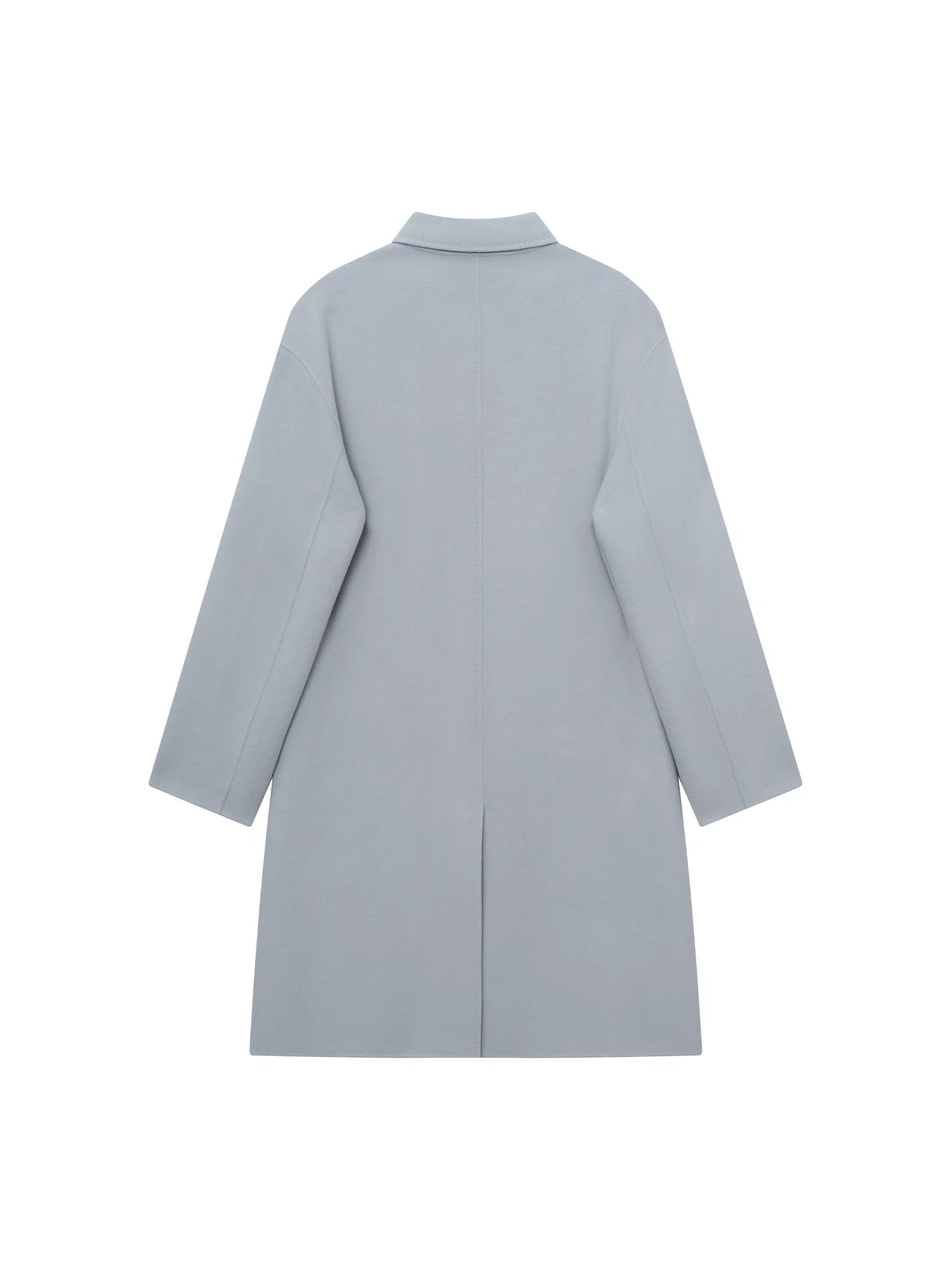 OUYANG WENJUN Minimal Wool Oversized Coat Light Gray