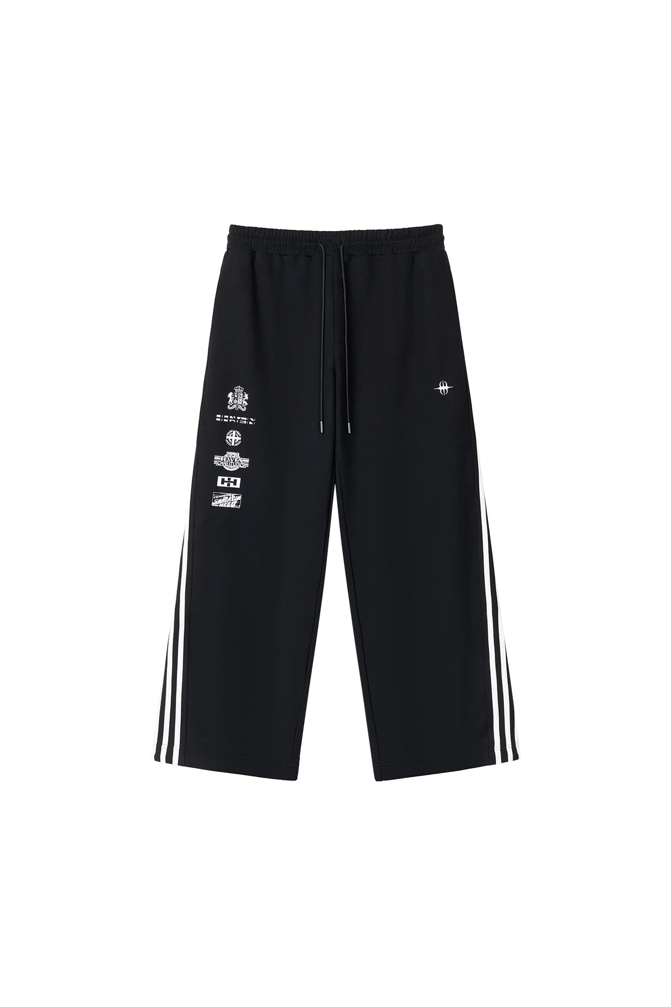 SAVAGEGROWTHWORLD Back-Arc Striped Graphic Track Pants
