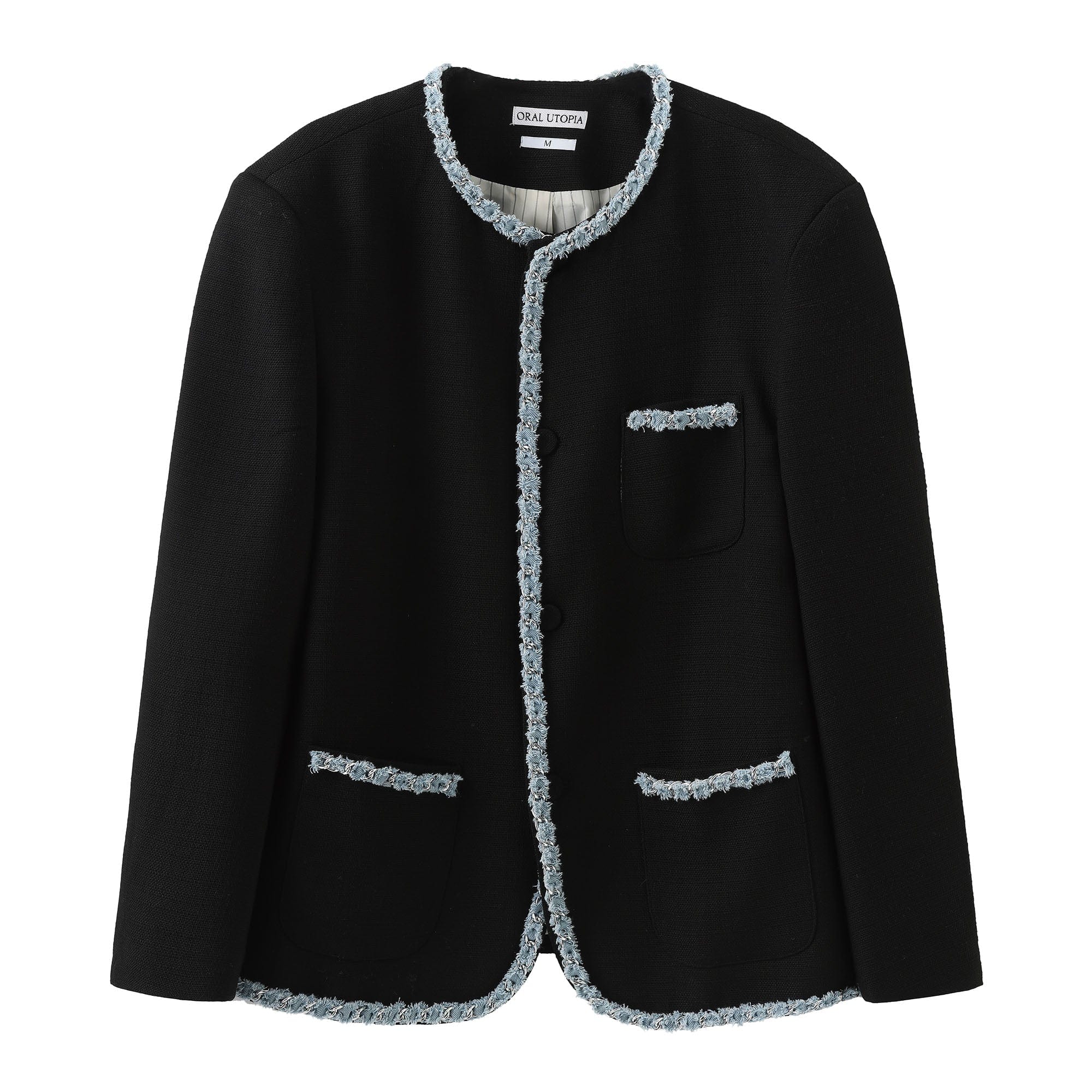 ORAL UTOPIA Tweed Trimmed Edge Jacket