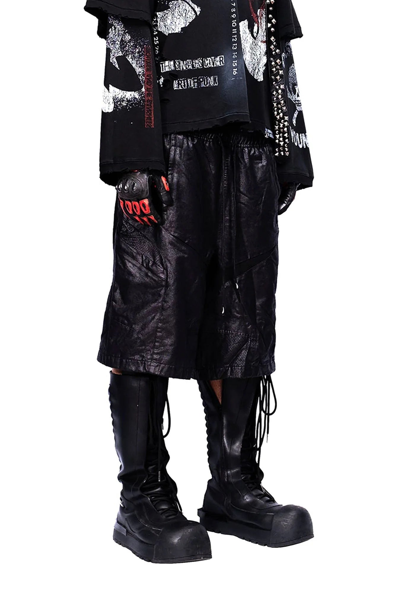 FVVO Multi-Panel Glossy Shorts