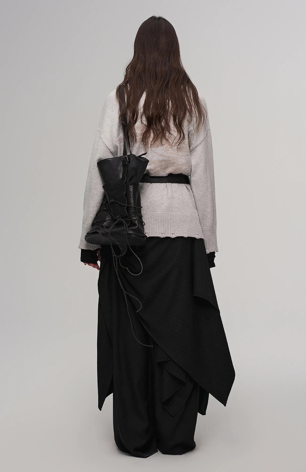 ILNya Nieternite Nifutur Lace-Cord Panel Washed Horsehide Tote