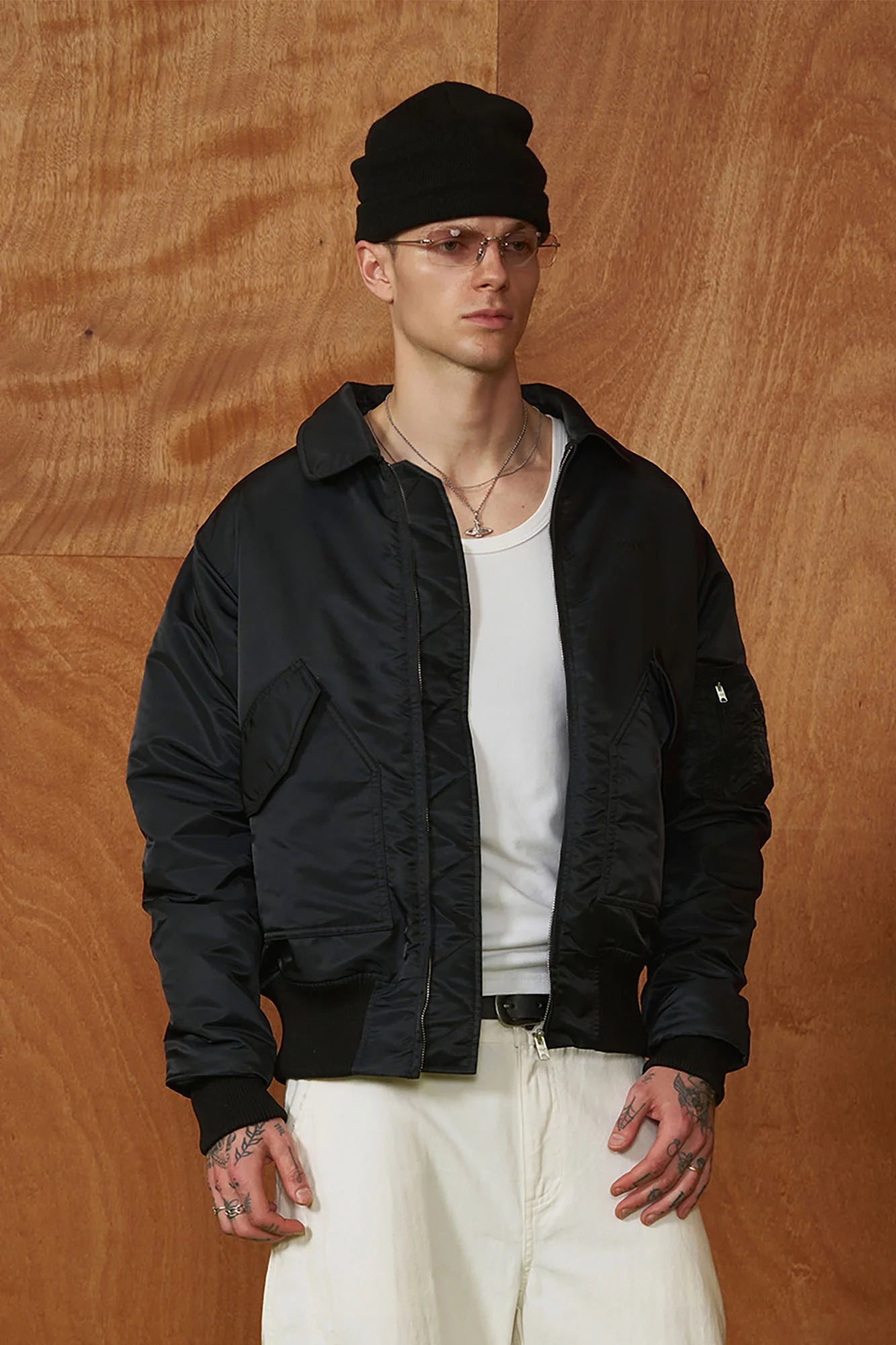 PMW Classic Ruched Insulated Bomber Jacket