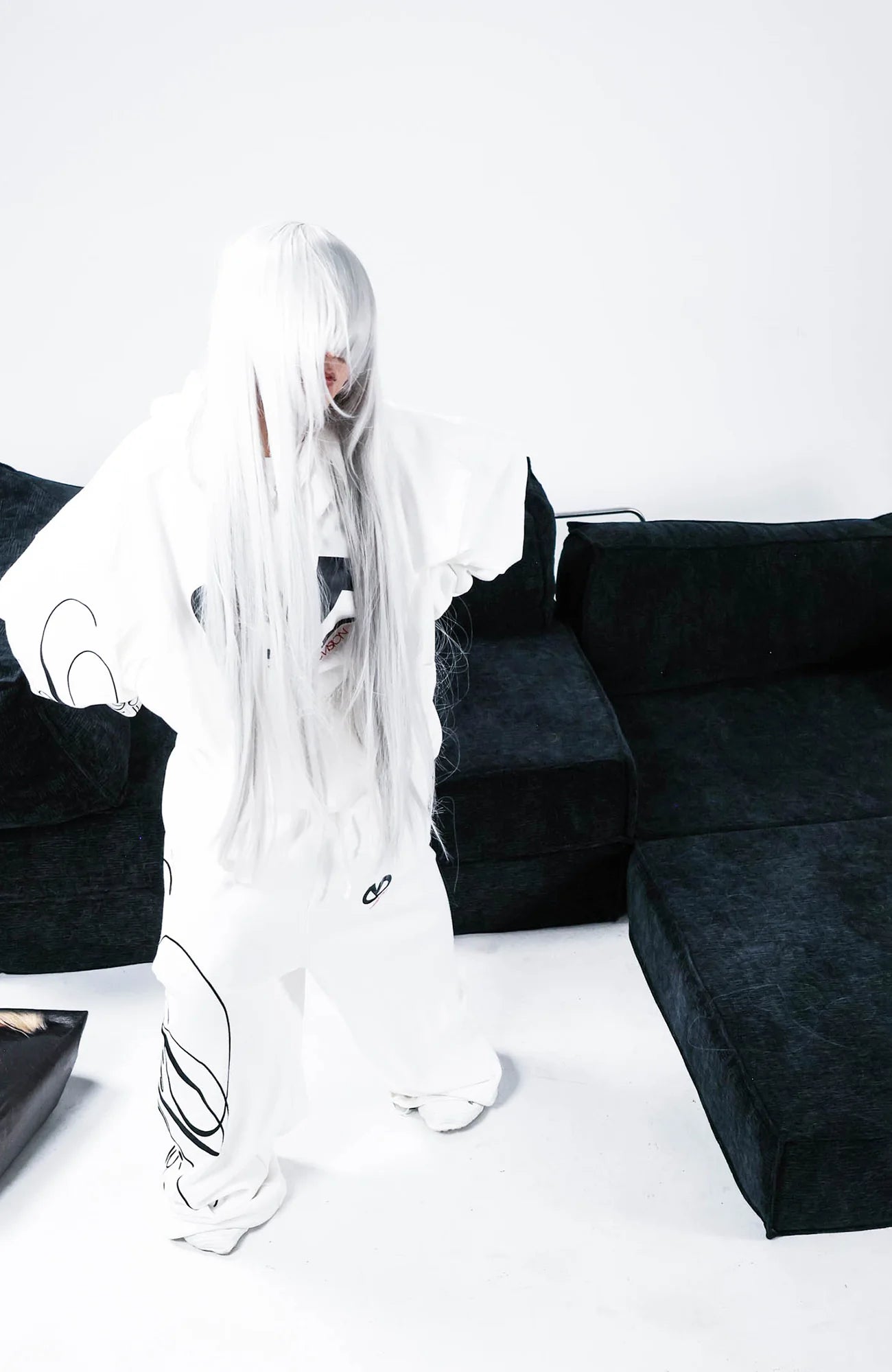 PCCVISION Embroidered Oversized Sweatpants