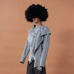CLP Deconstructed Shawl-Overlay Sweatshirt