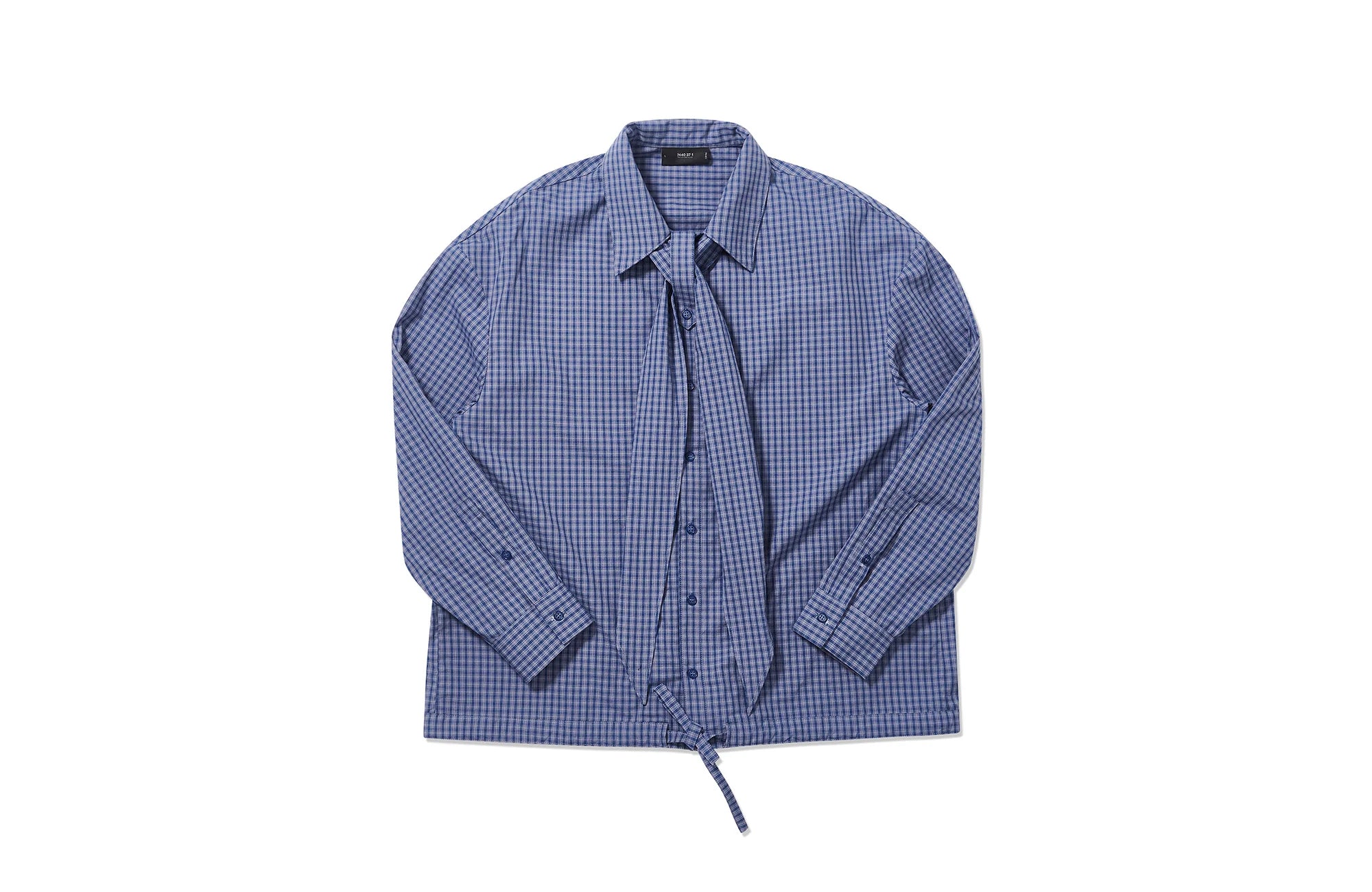 7440 37 1 Plaid Neck Tie Shirt