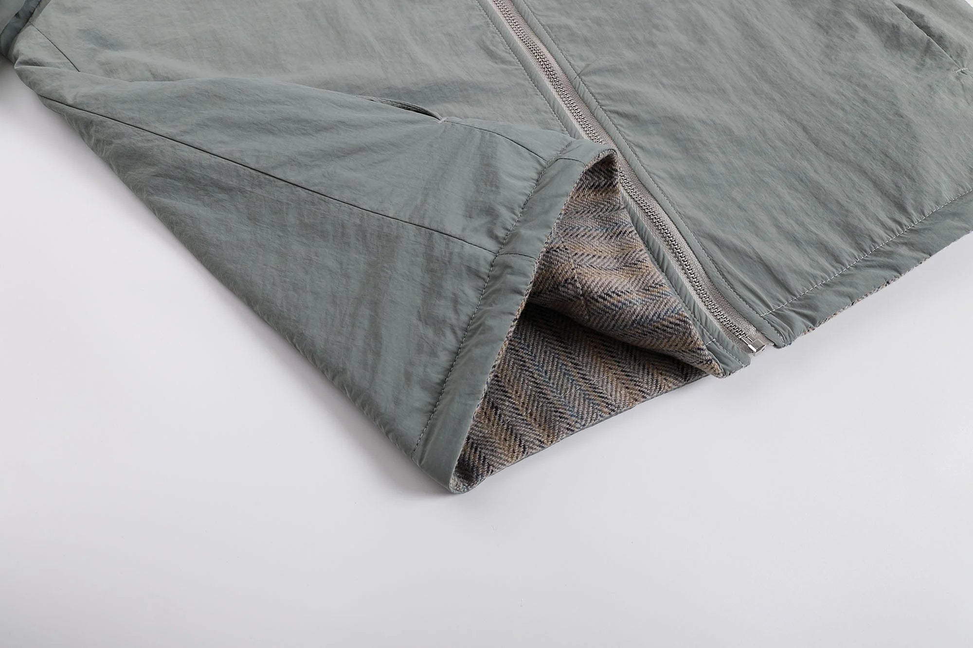 ONADAILYBASIS Reversible Utility & Herringbone Wool-Blend Jacket
