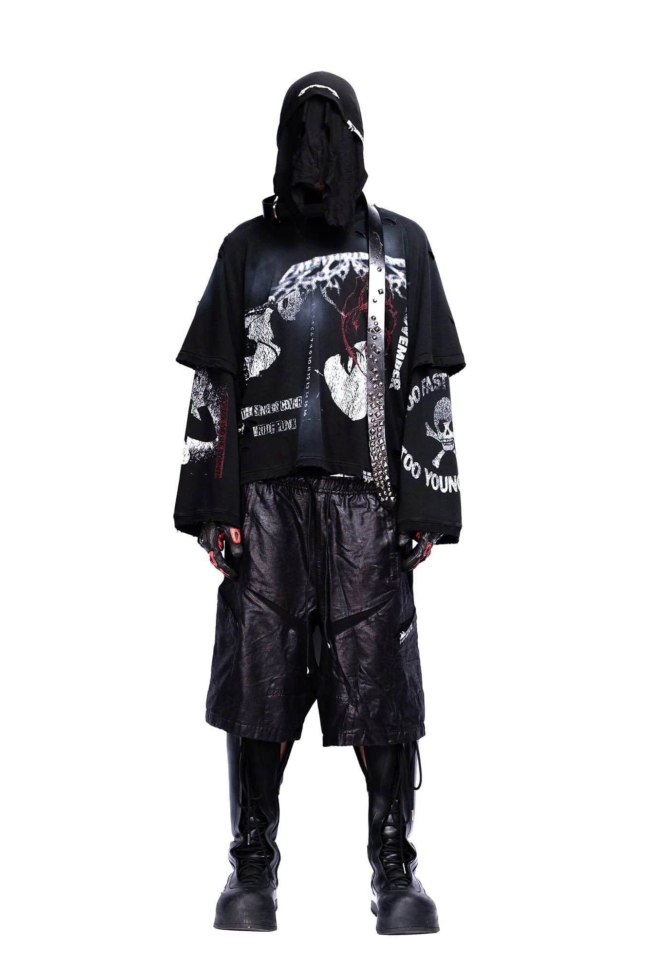 FVVO Multi-Panel Glossy Shorts