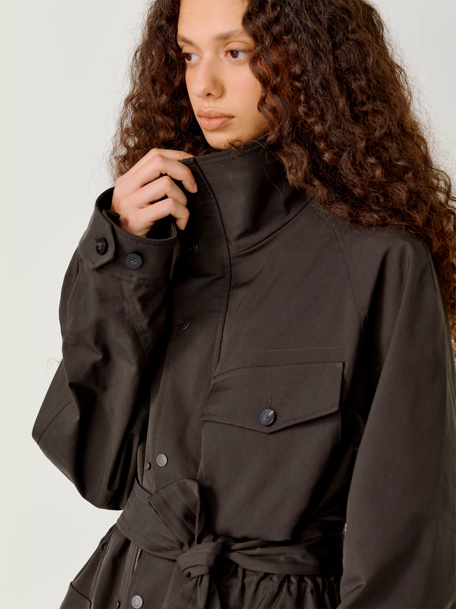 OPICLOTH Multi-Pockets Cinchable Utility Jacket