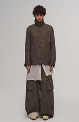 ILNya Nieternite Nifutur Striped Lining Oversized Wool-Blend Trousers