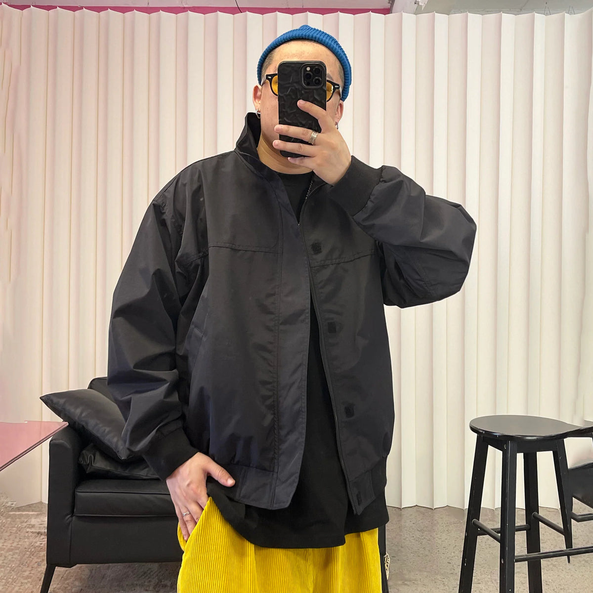 ME DA IGUAL Stand Collar Utility Waterproof Jacket