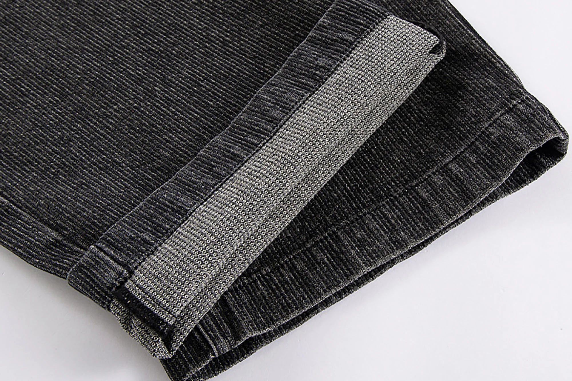 F2CE Retro Corduroy Logo Embroidery Straight-Leg Jeans