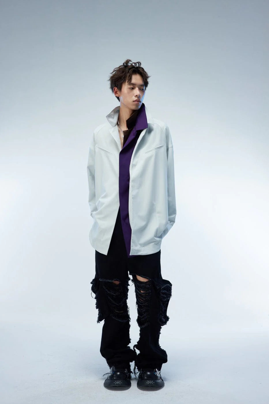 WHISTLEHUNTER Modern Caped Oversized Shirt