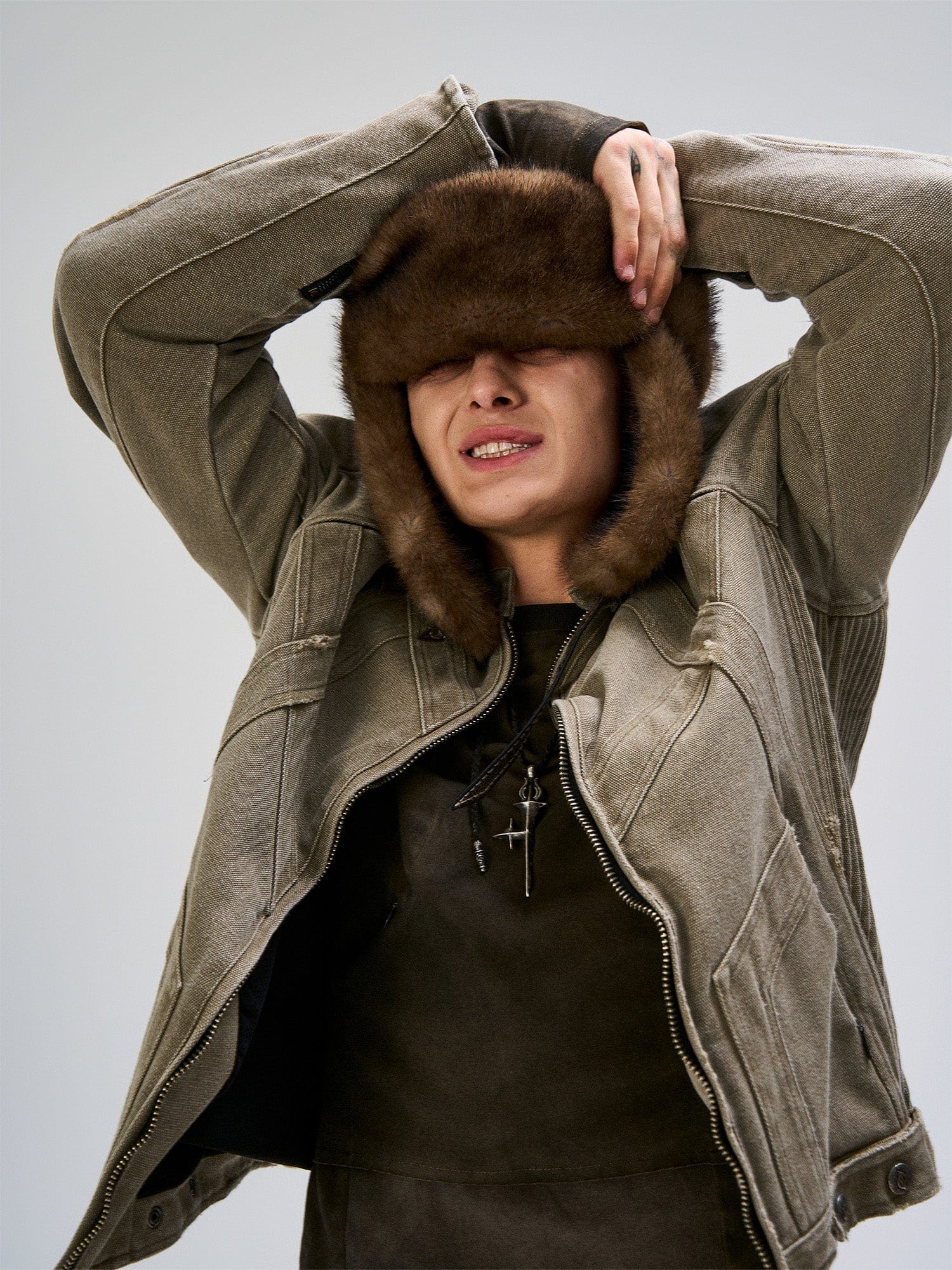 FLYERRER Panel Armor Moto Canvas Jacket