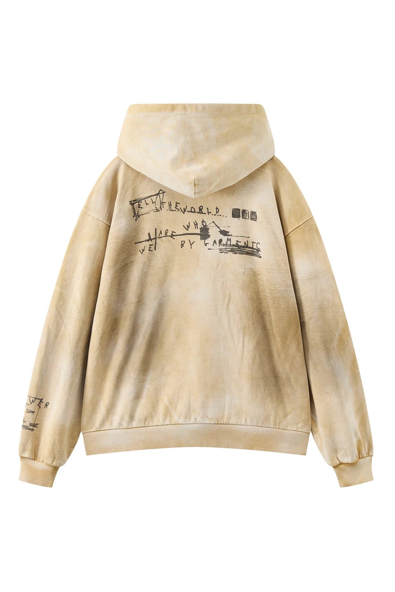 ORGANIC EMOTION Dirty Fit Graffiti Zip-Up Hoodie