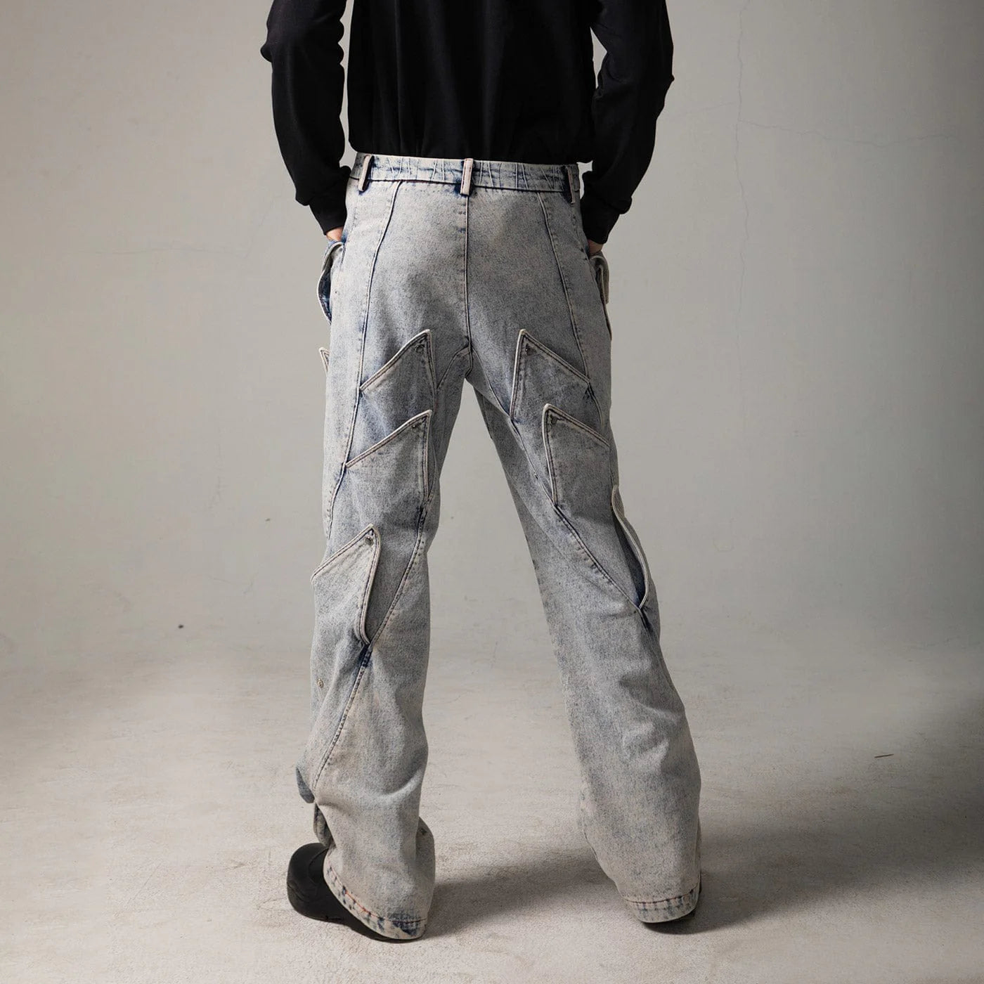 DND4DES Deconstructed Rose Petals Washed Jeans