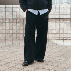 PMW Embroidered LOGO Curved-Leg Sweatpants