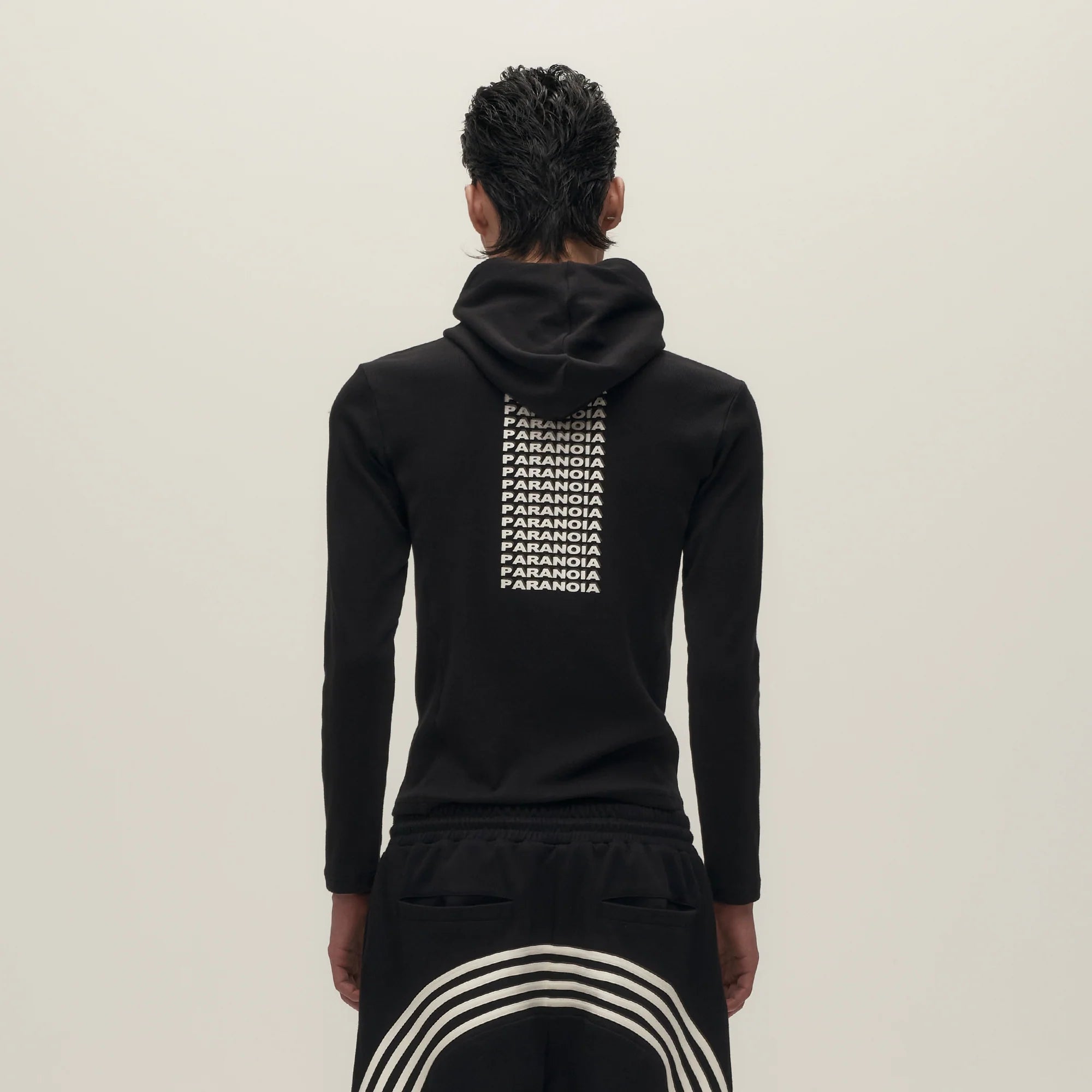 SAVAGEGROWTHWORLD Paranoia Graphic Balaclava Slim Hoodie