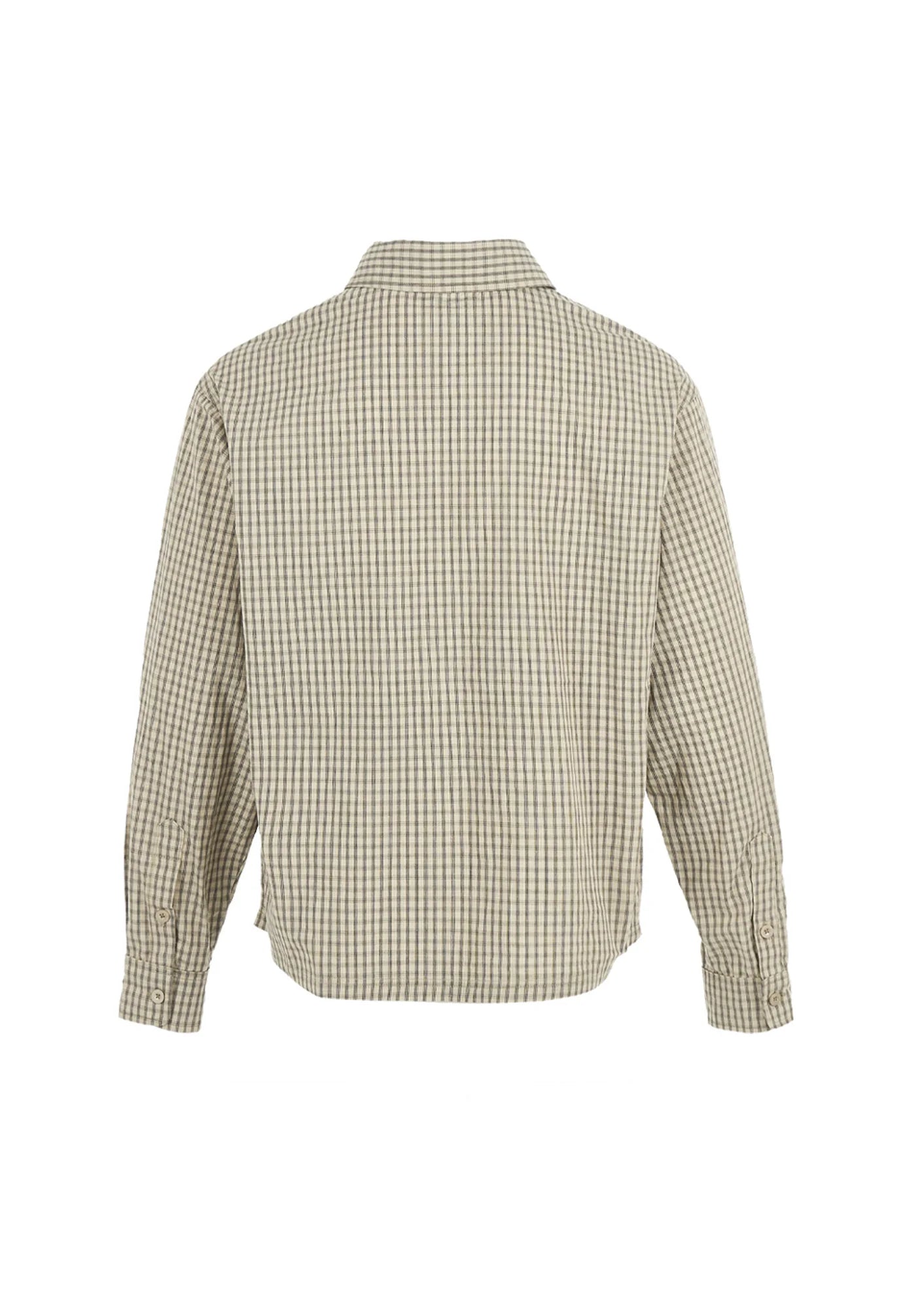 STEEPC Gingham Contrast Patch Boxy Shirt