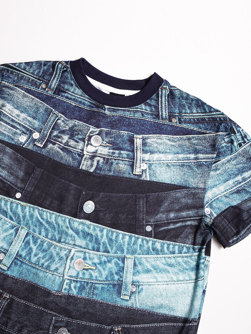LEONSENSE Full Print Jeans T-Shirt