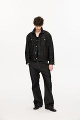 KREATE Floral Lined Stitched Denim Jacket