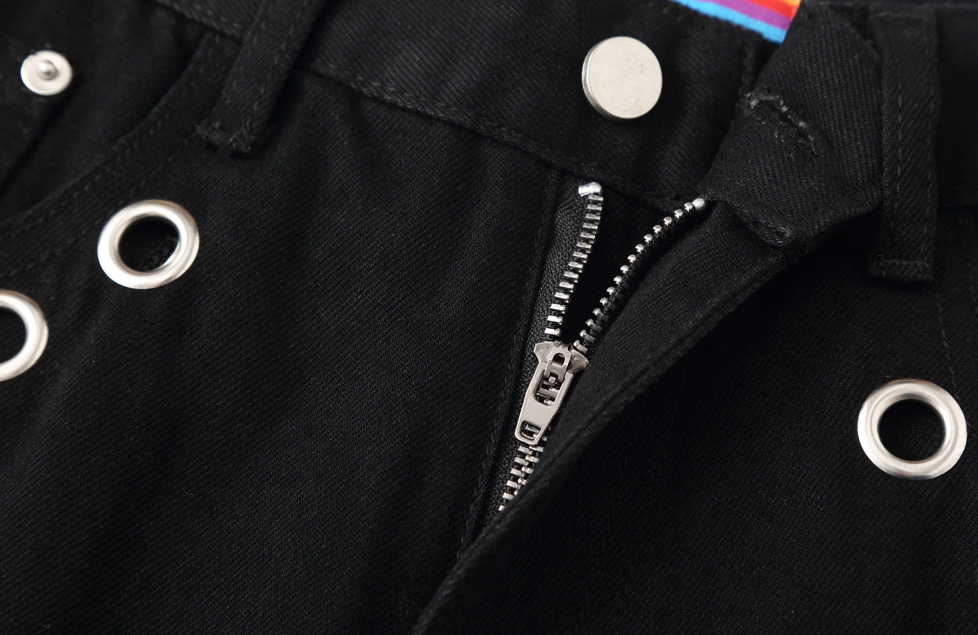 CLP Eyelet-Stud Stacked Hem Flared Jeans