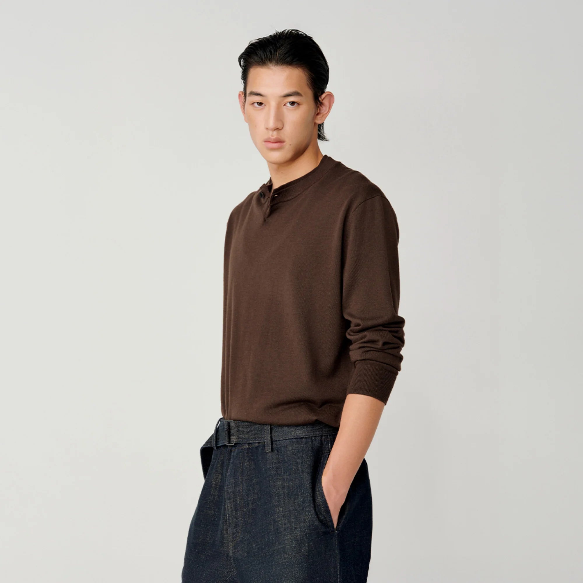 OPICLOTH Essential Layered Collar Sweater