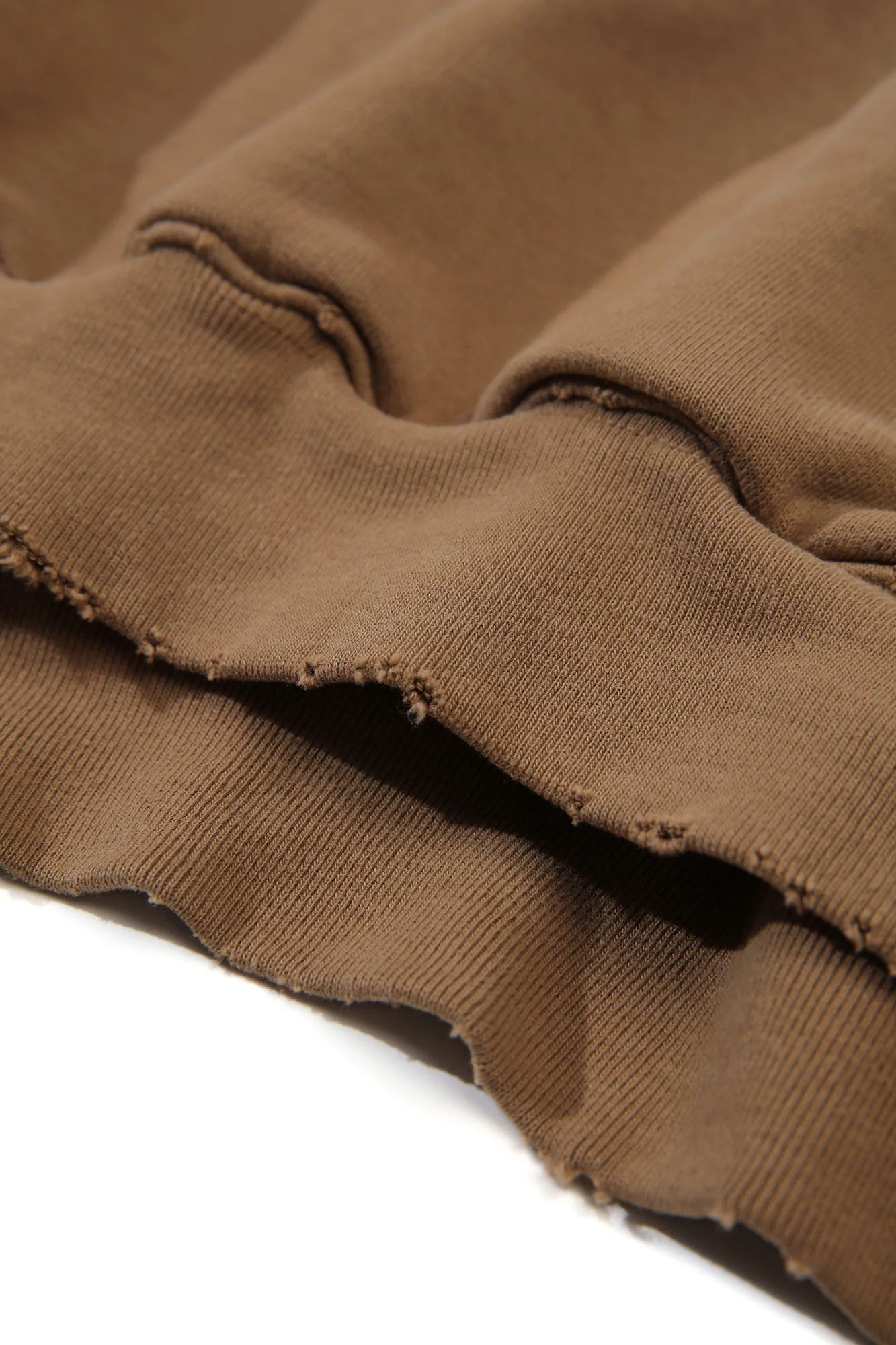 ULIPERY Distressed Gradient Oversized Hoodie Brown